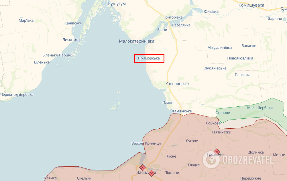 Primorske jest blisko linii frontu