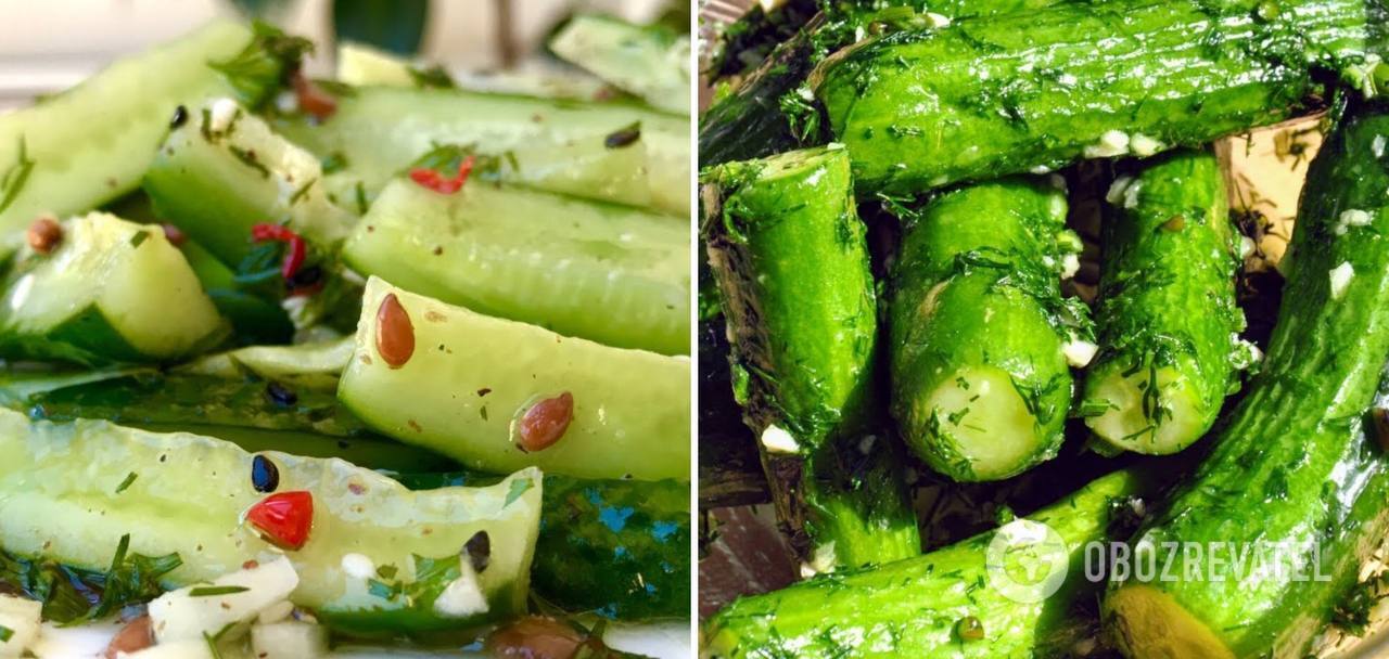 Quick lightly-salted cucumbers