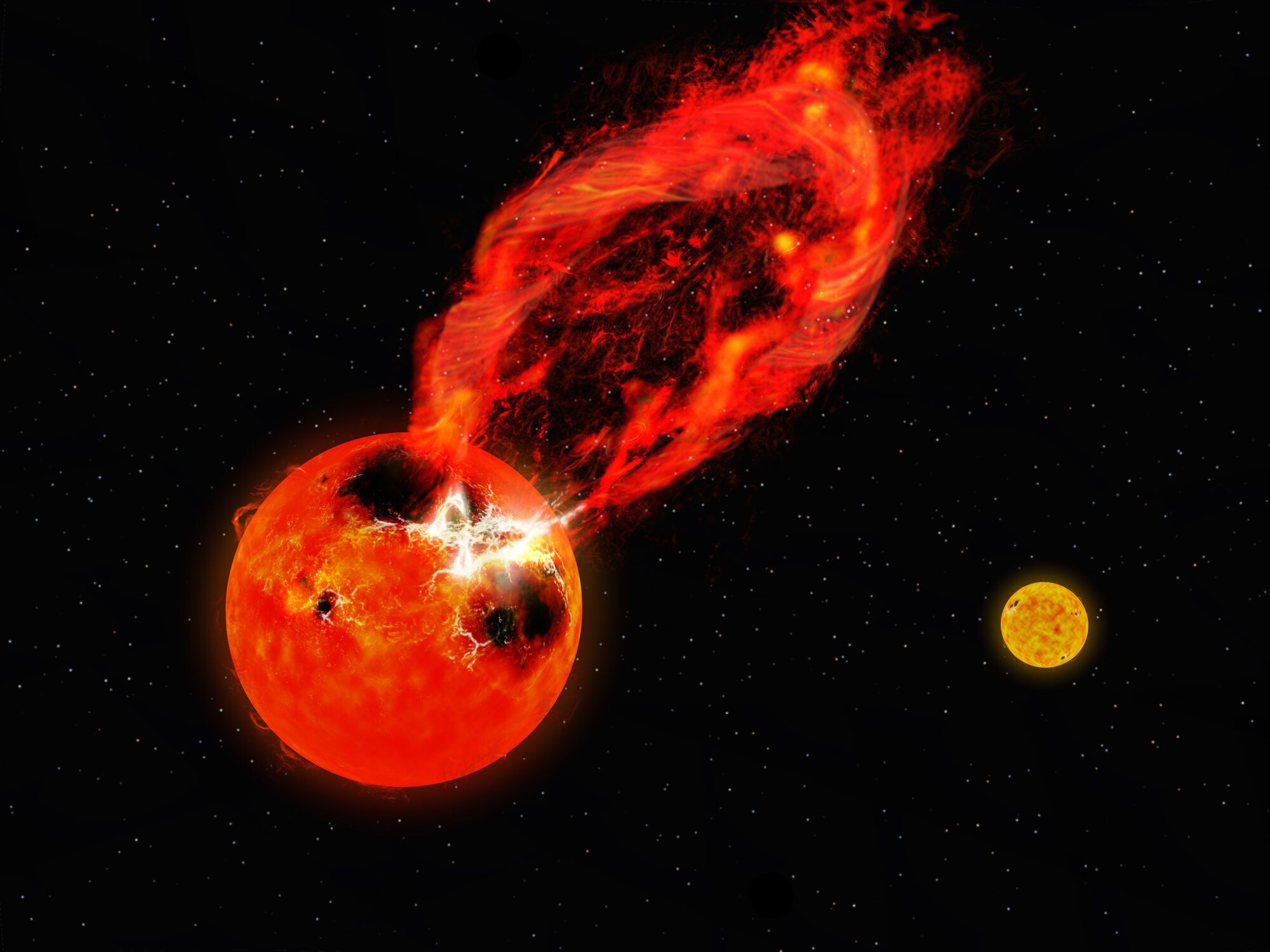 Superburst on a star in the V1355 Orionis system