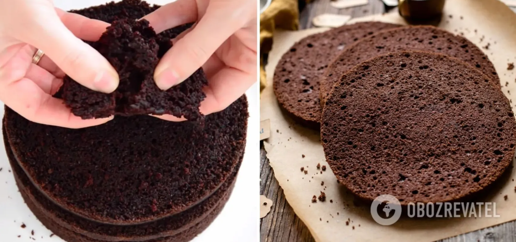 A simple recipe for chocolate sponge cake