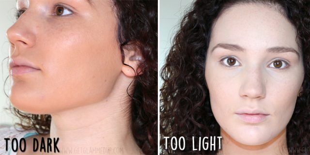 Too dark and too light foundation will ruin your make-up