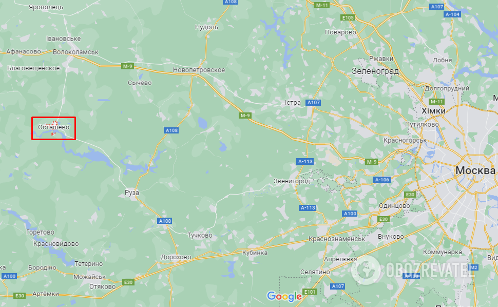 Ostashevo on the map