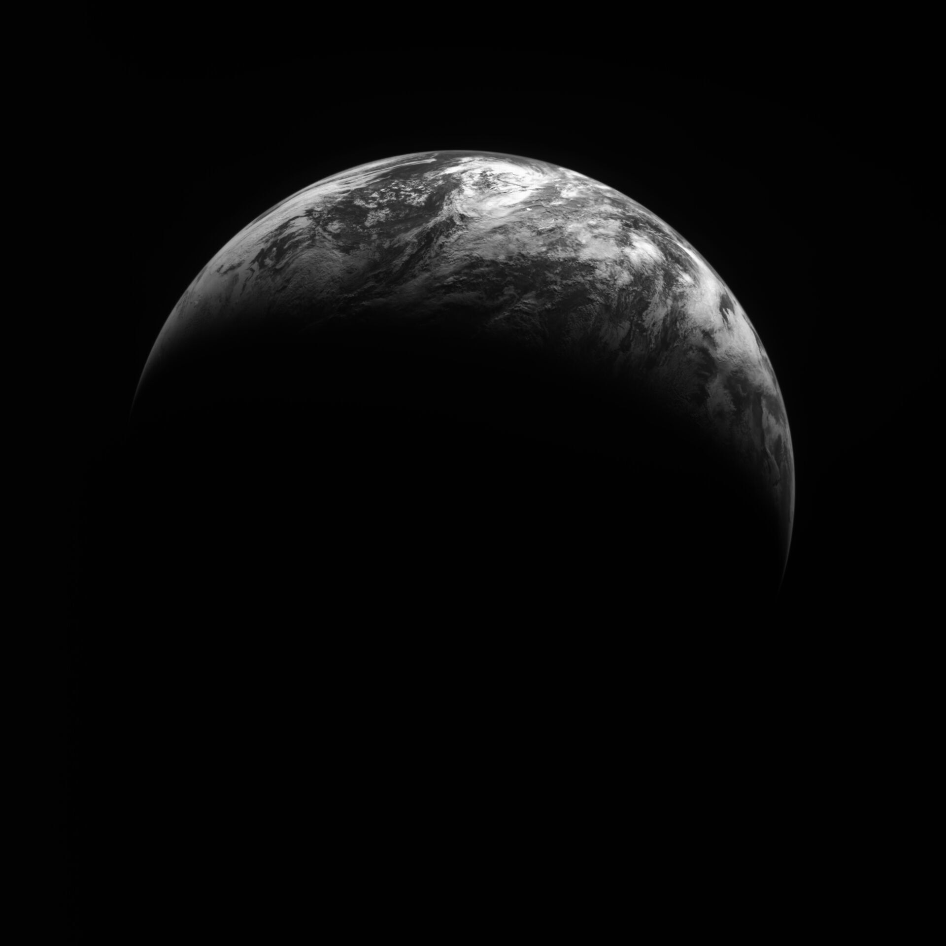 Photo of the Earth from the Moon's orbit, taken on January 1, 2023.
