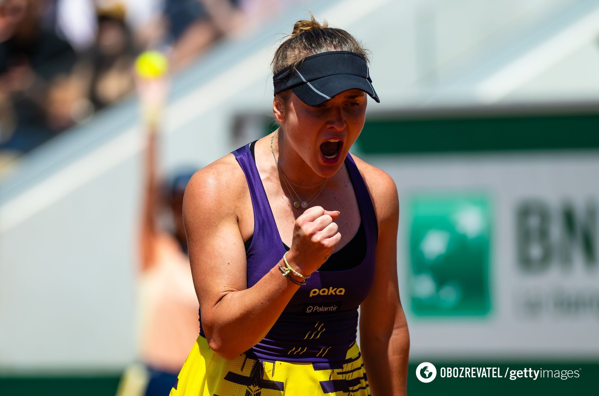 Svitolina in yellow and blue turned the match around at Roland Garros and won a bright victory