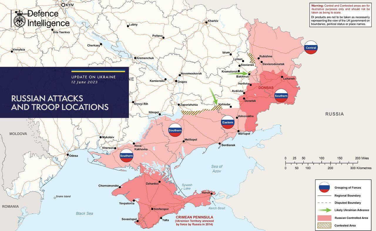 Map of hostilities in Ukraine