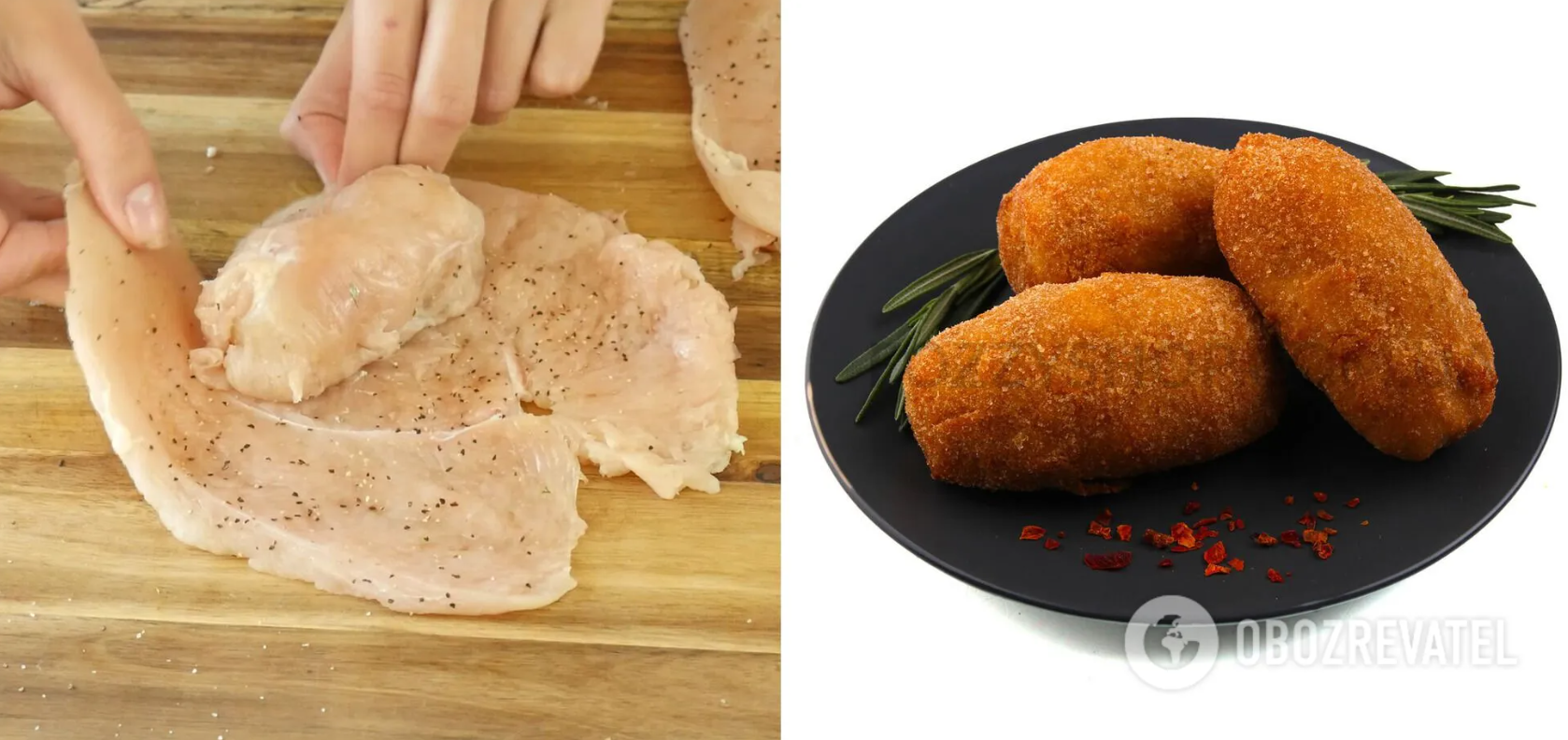 Chicken fillet cutlets