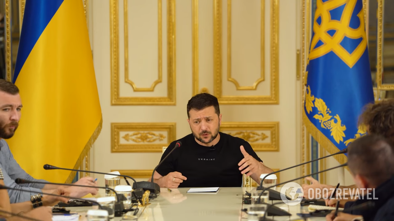 President of Ukraine at an interview