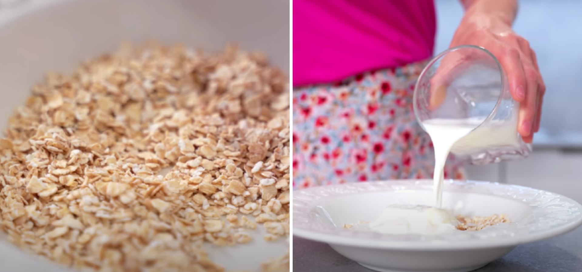 Cooking oatmeal with yogurt and milk