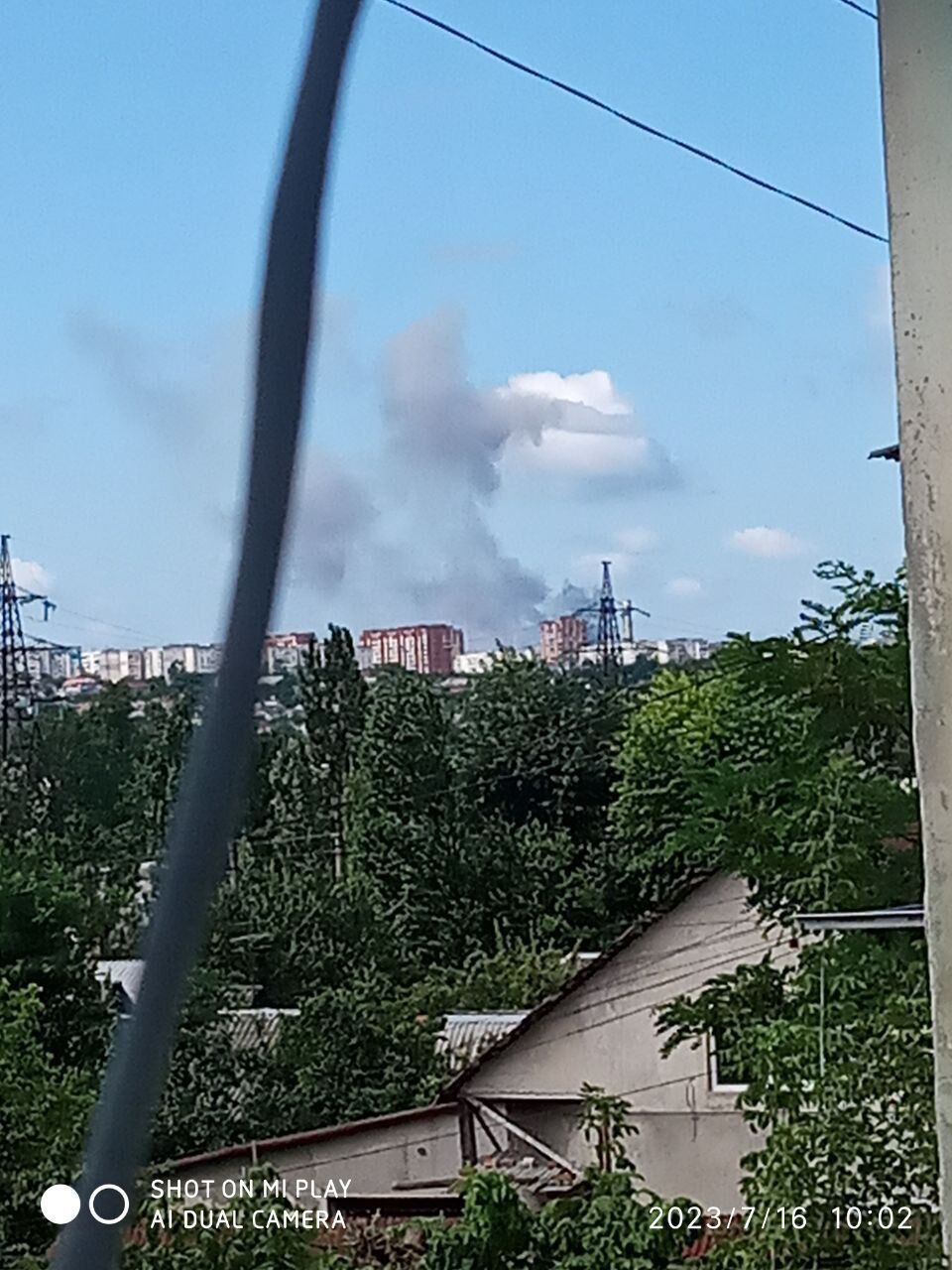 Głośny poranek w Ługańsku i Berdiańsku: zdjęcie eksplozji