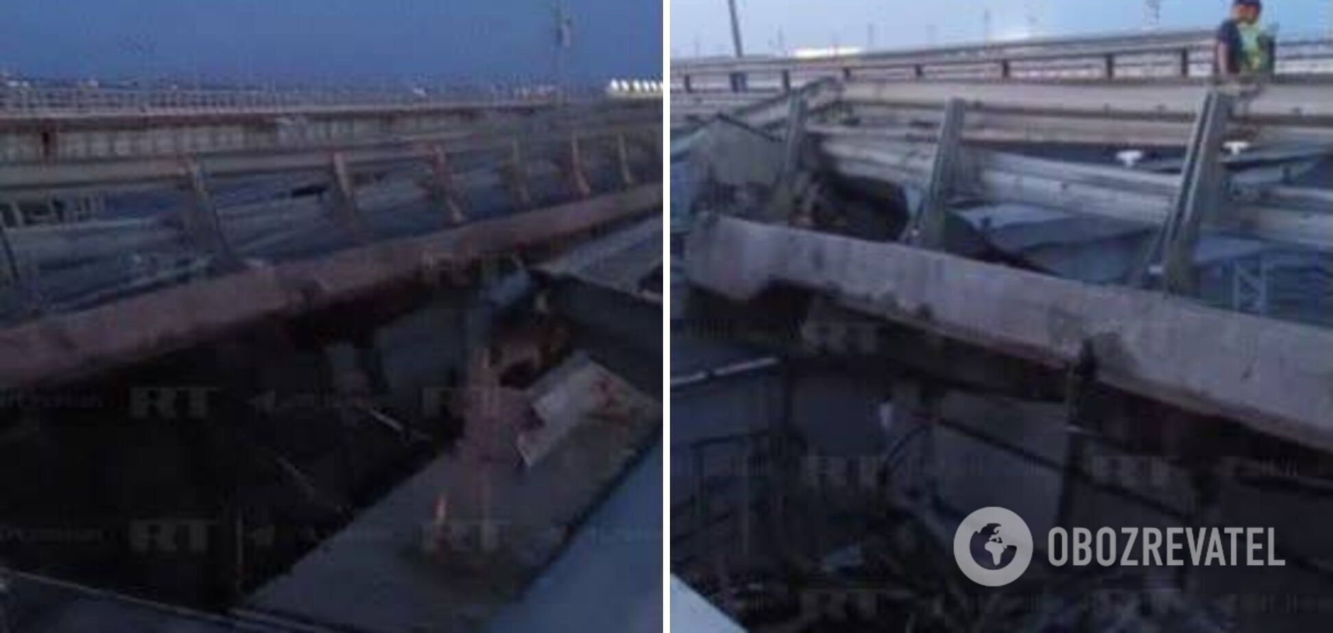 Na krymskim moście eksplozje, zniszczenia i ofiary śmiertelne: ruch zablokowany, ludzie w panice. Zdjęcia i wideo