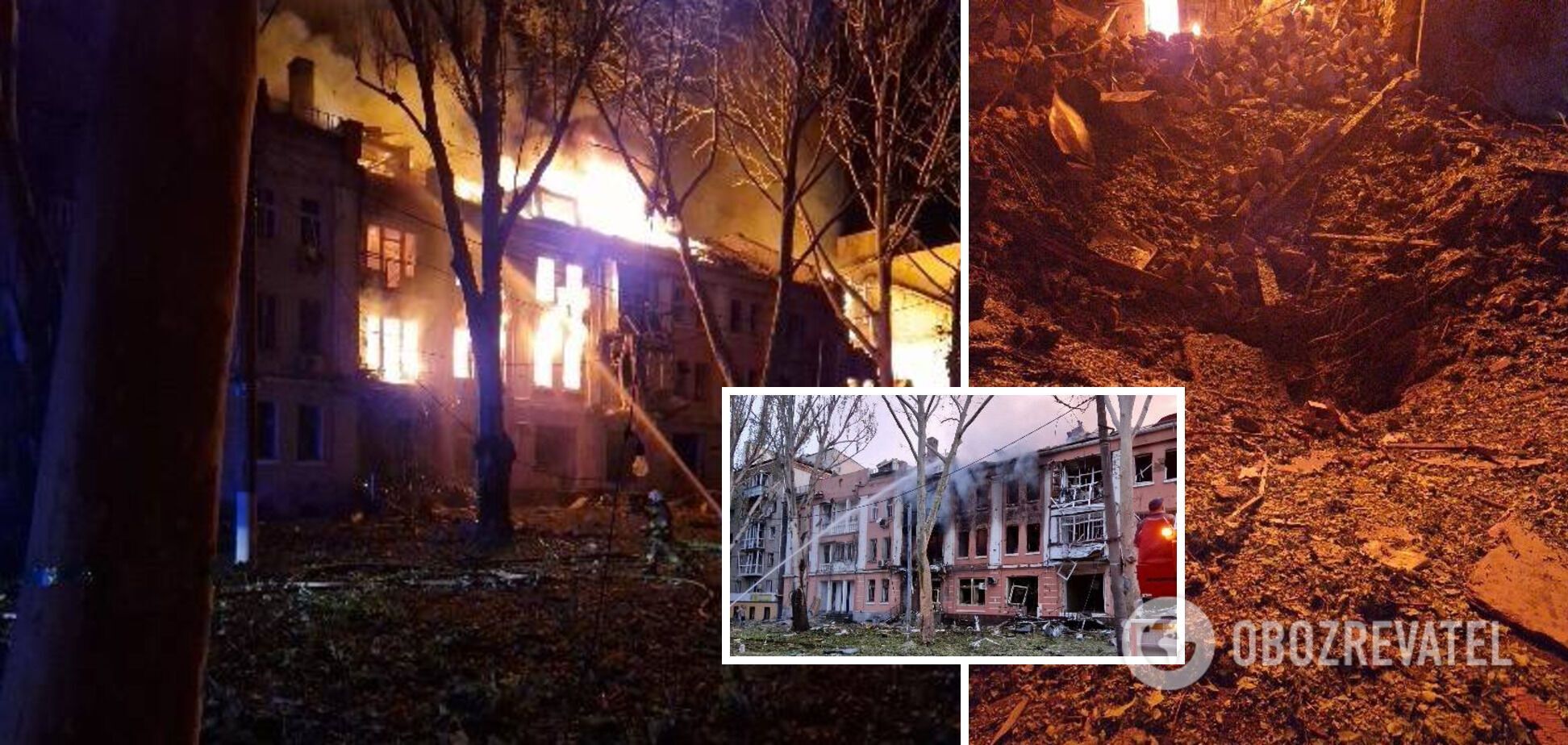 Occupants attacked southern Ukraine at night: destruction in Odesa and a residential building in Mykolaiv. Photos