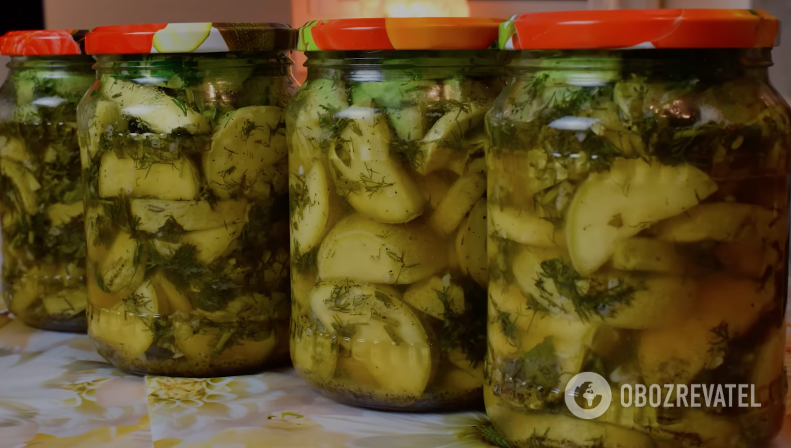 Recipe for pickled courgettes