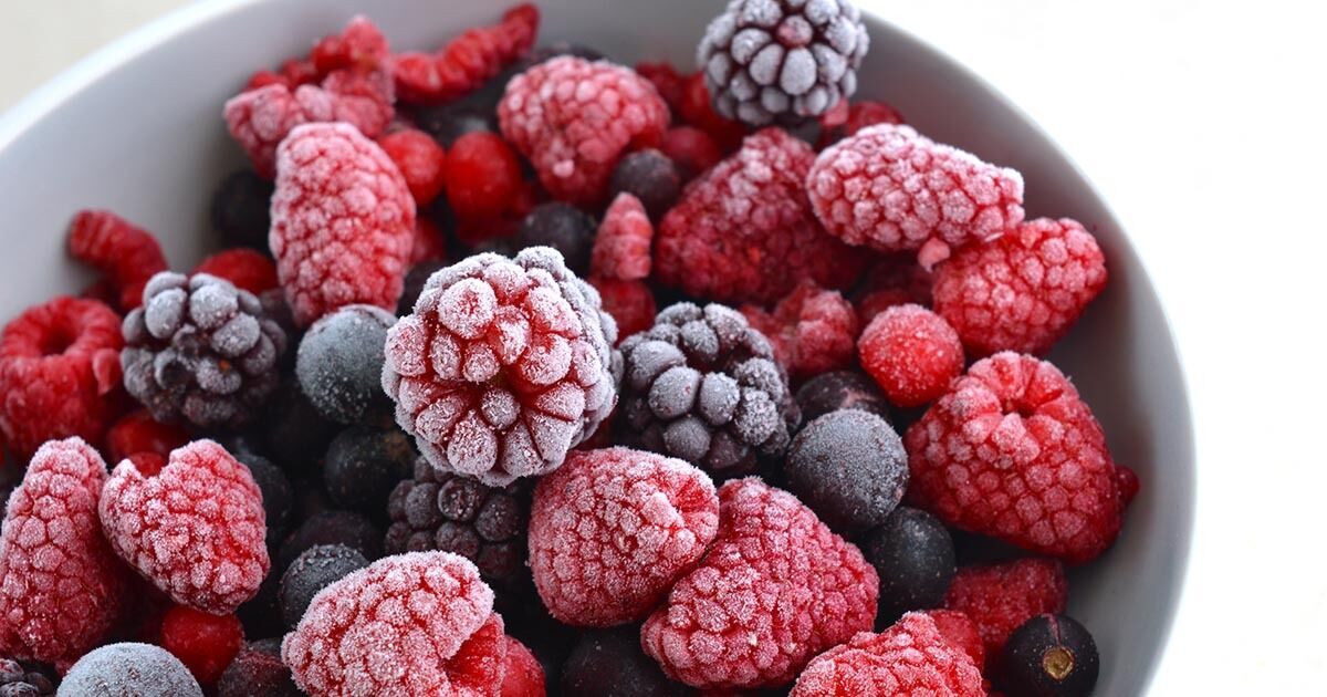 Frozen berries for the winter