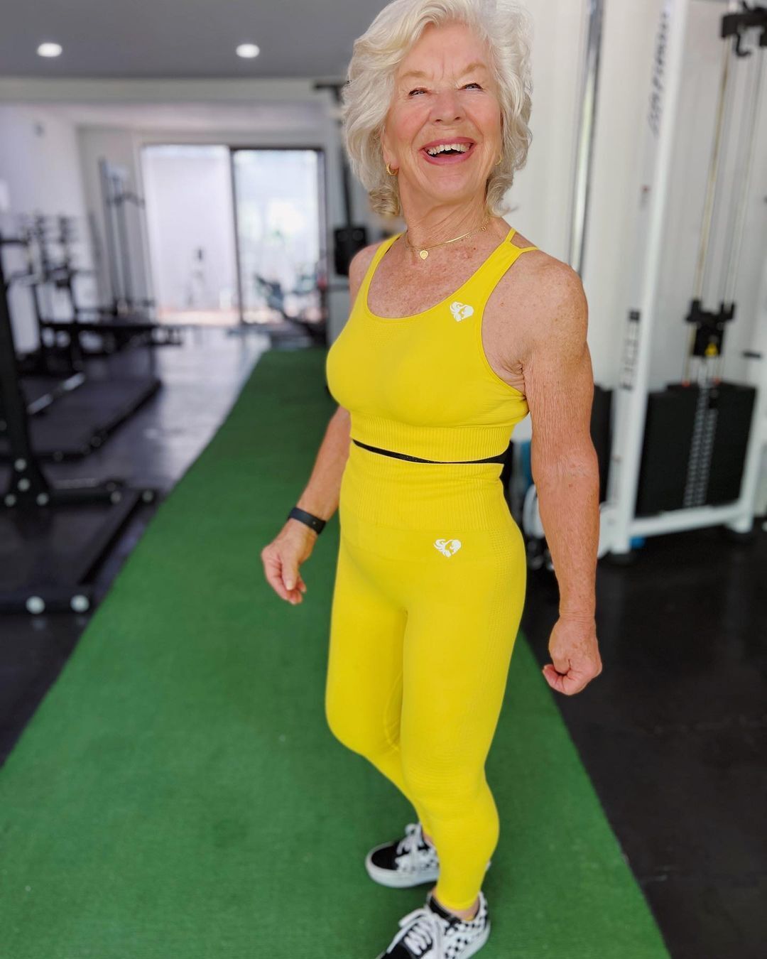 Outperforming the young: fitness grandmothers who have a great figure at 50+. Photo