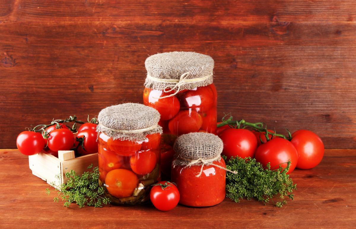 Canned tomatoes for winter