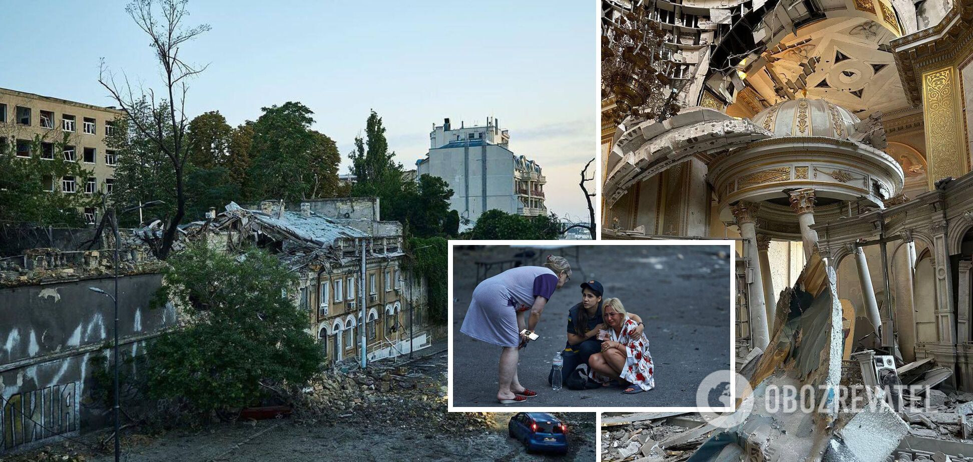 Pojawiły się nowe zdjęcia i szczegóły nocnego ataku Federacji Rosyjskiej na Odessę: w mieście są zniszczenia, katedra UKP PM została uszkodzona