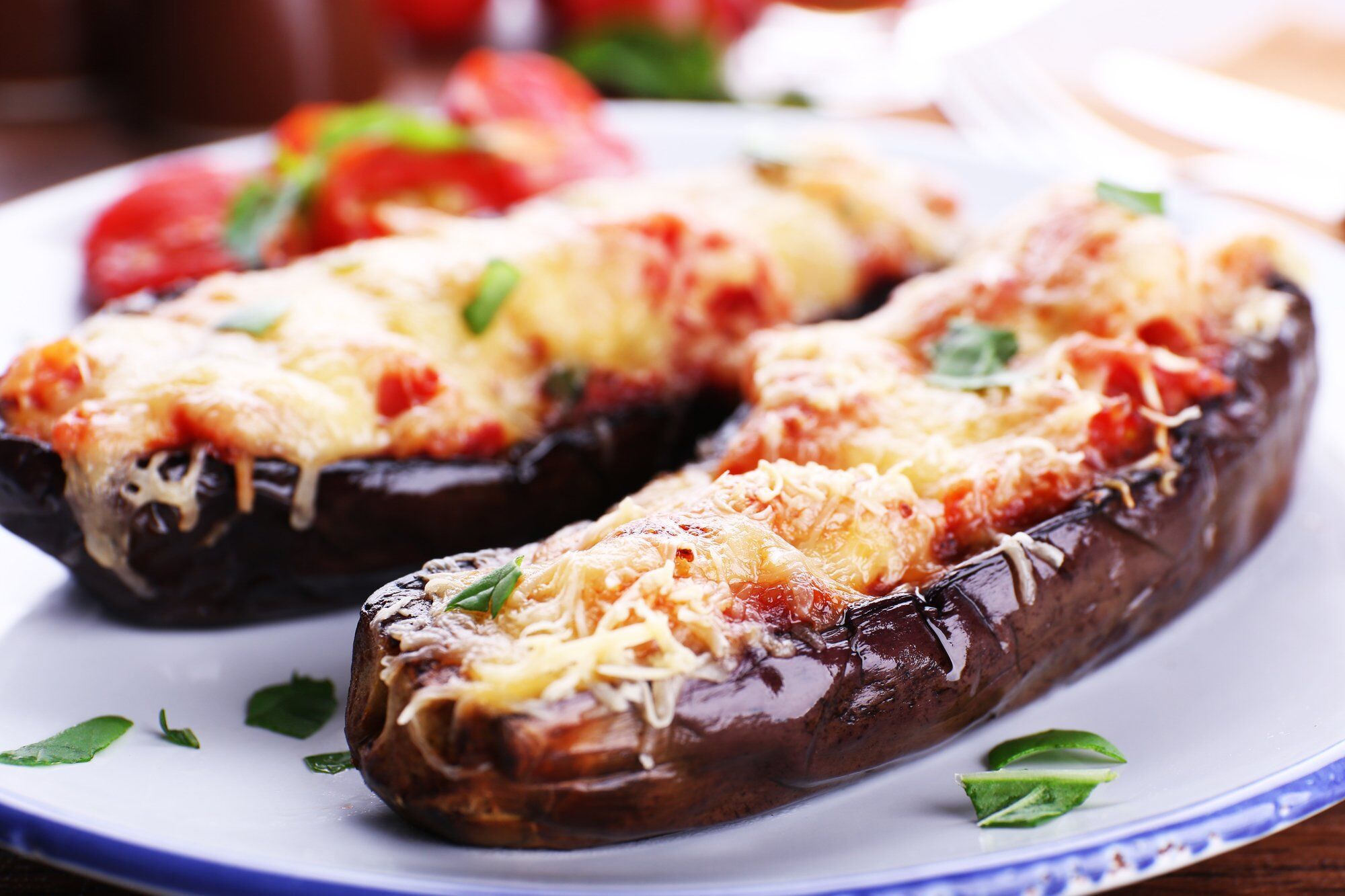 Baked eggplant with cheese