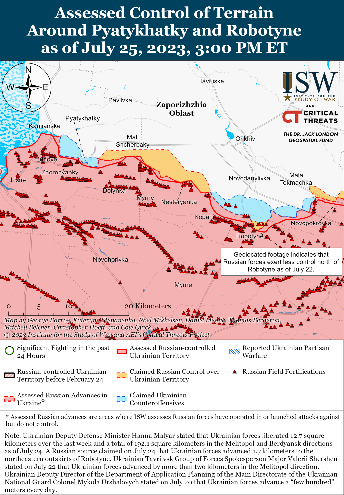 ISW: Defense Forces continued the offensive in three sections of the front and were able to advance
