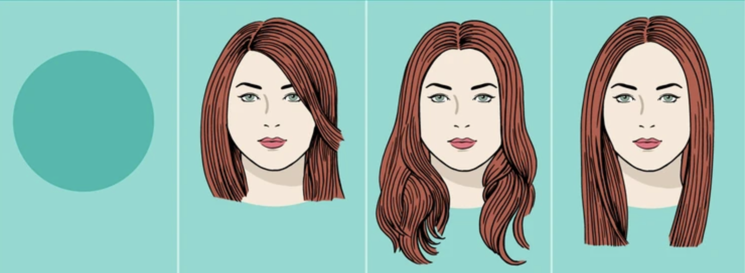 A round face will not go with voluminous haircuts.