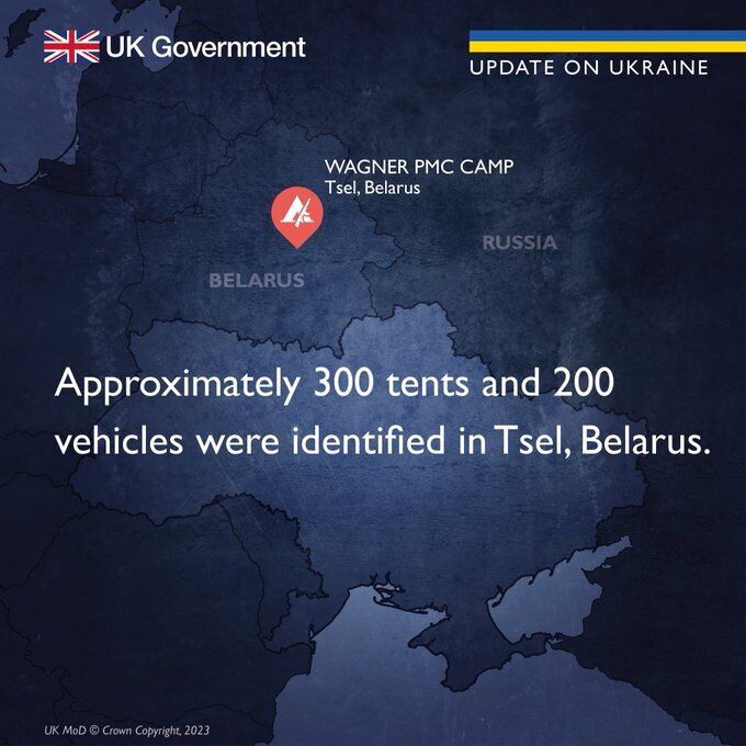 British intelligence explained why Wagner mercenaries went to Belarus without heavy equipment