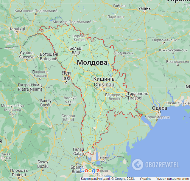Moldova on the map