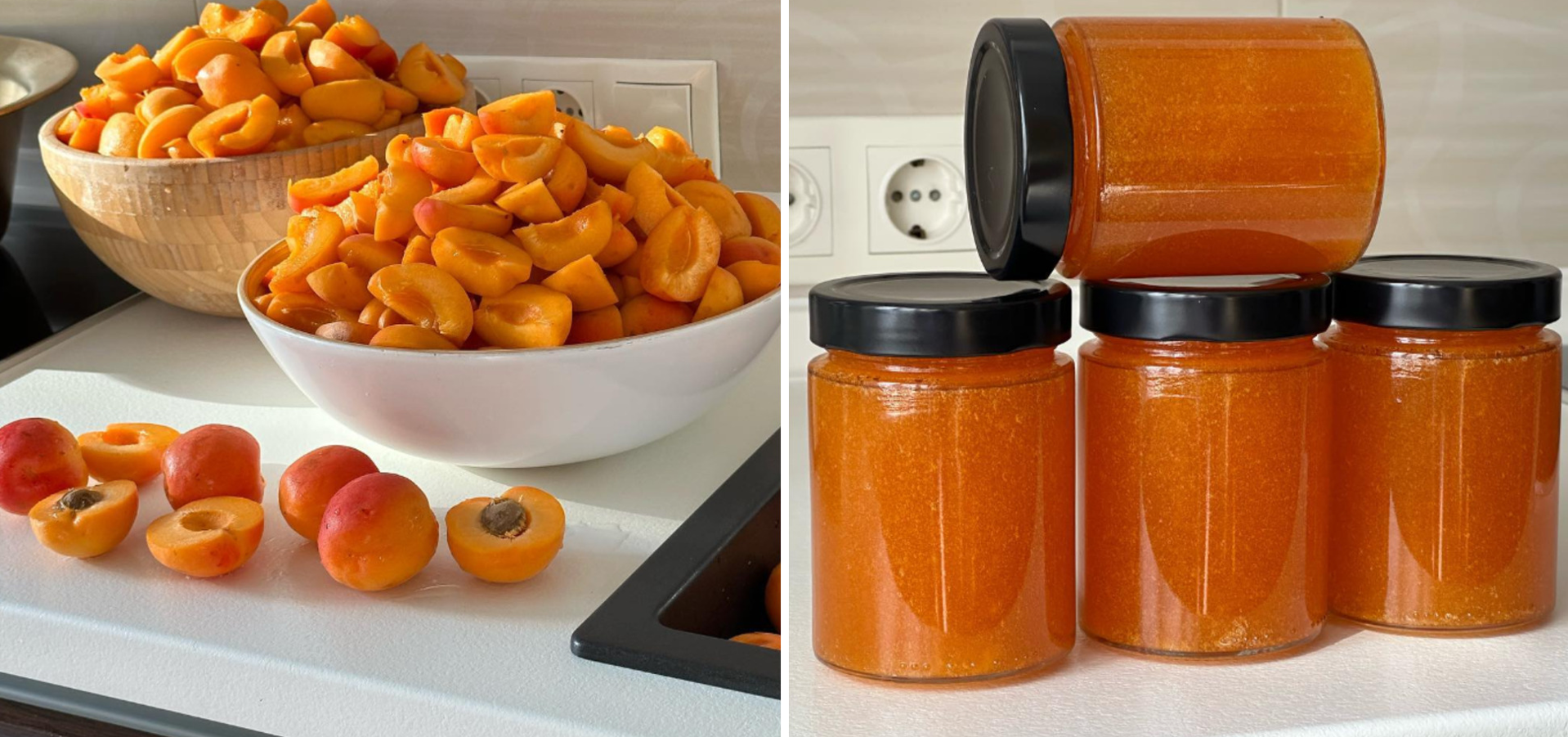 Thick apricot jam