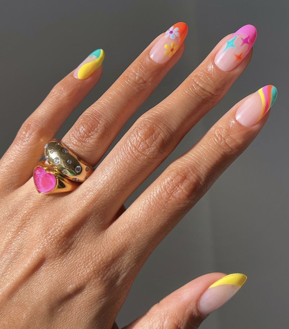 In the fall, you don't want to forget about bright nails