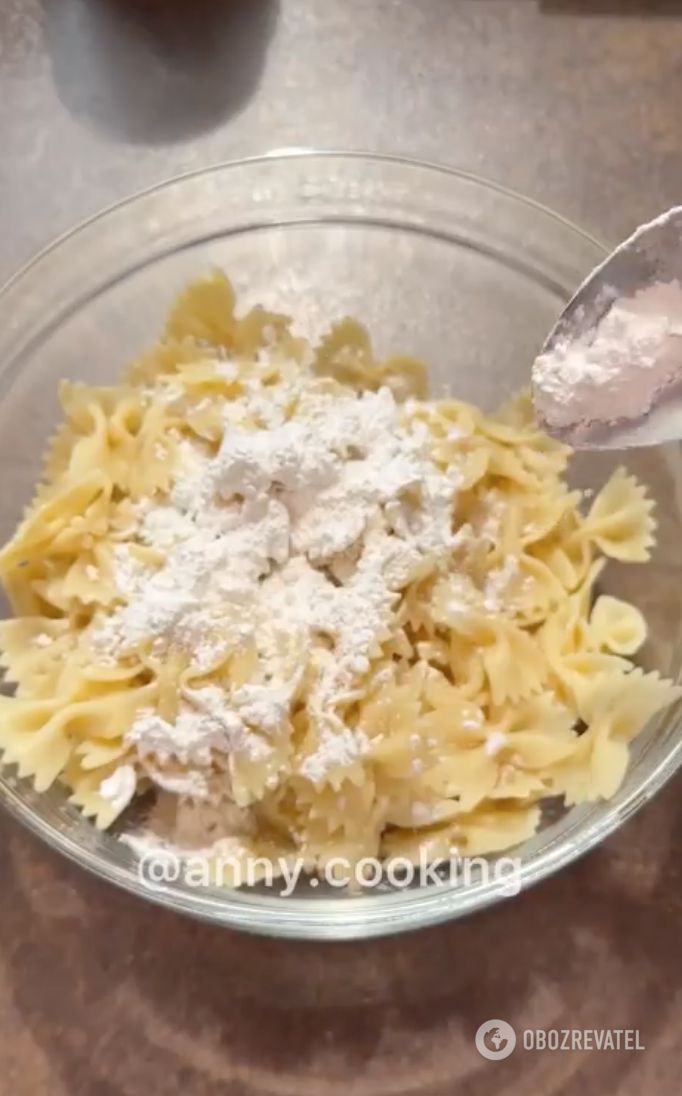 Pasta with starch