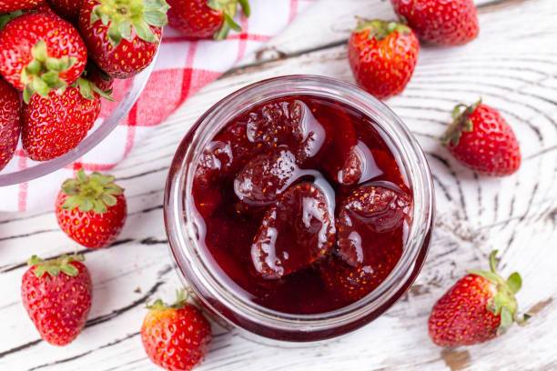 Thick strawberry jam