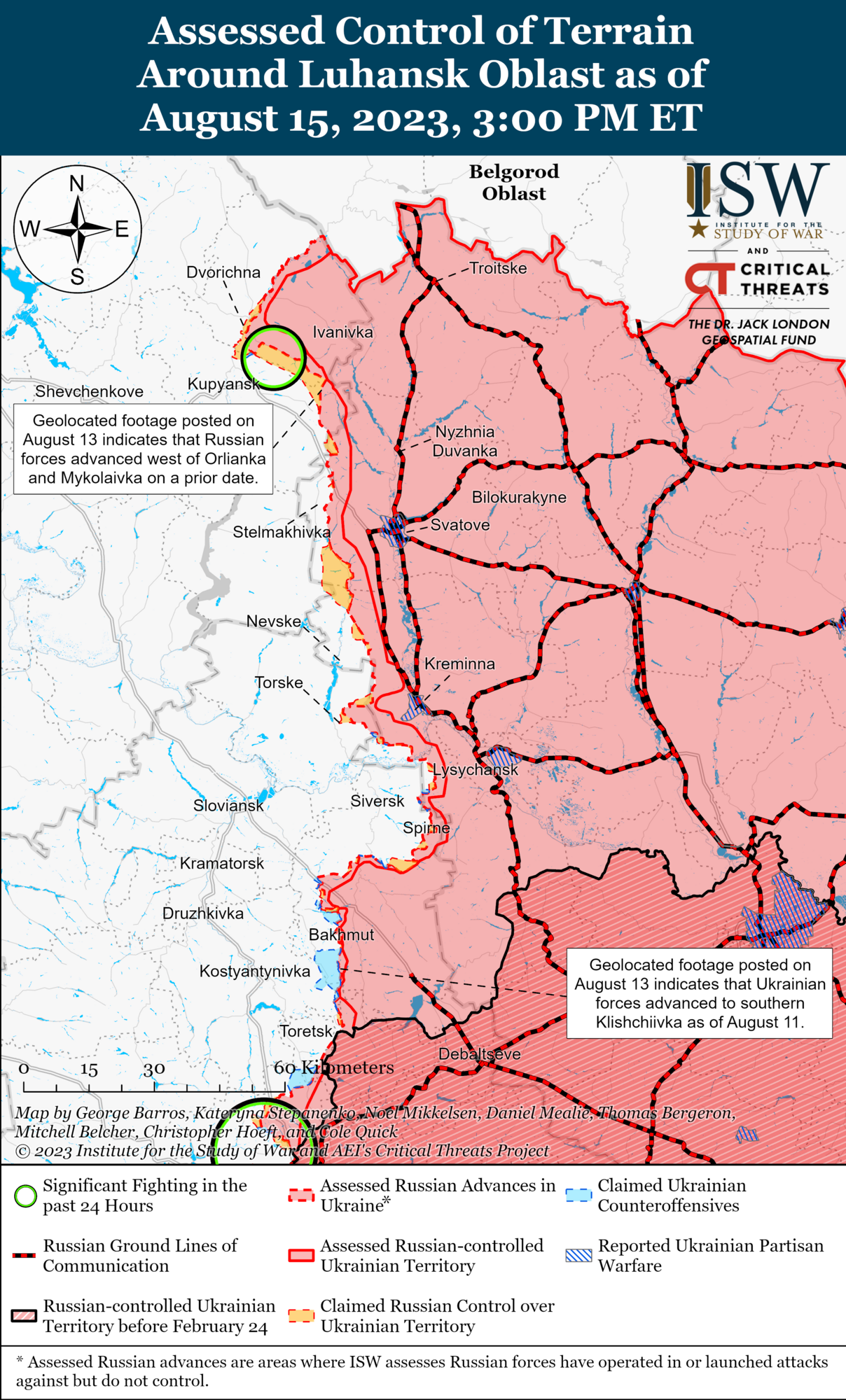 Siły obronne nacierają w obwodzie ługańskim i zachodnim obwodzie zaporoskim - ISW