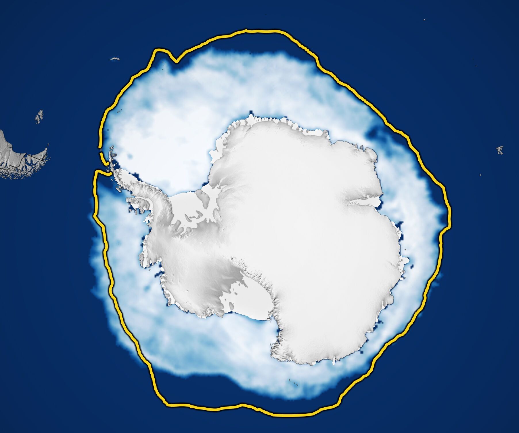 Actual amount of ice in Antarctica