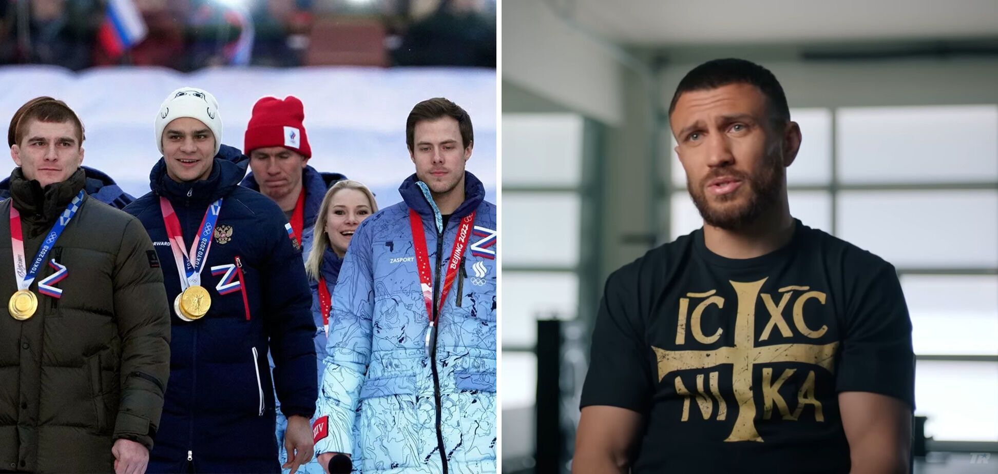 Lomachenko with a Russian movie urged to ''overcome everything peacefully''. Photo fact