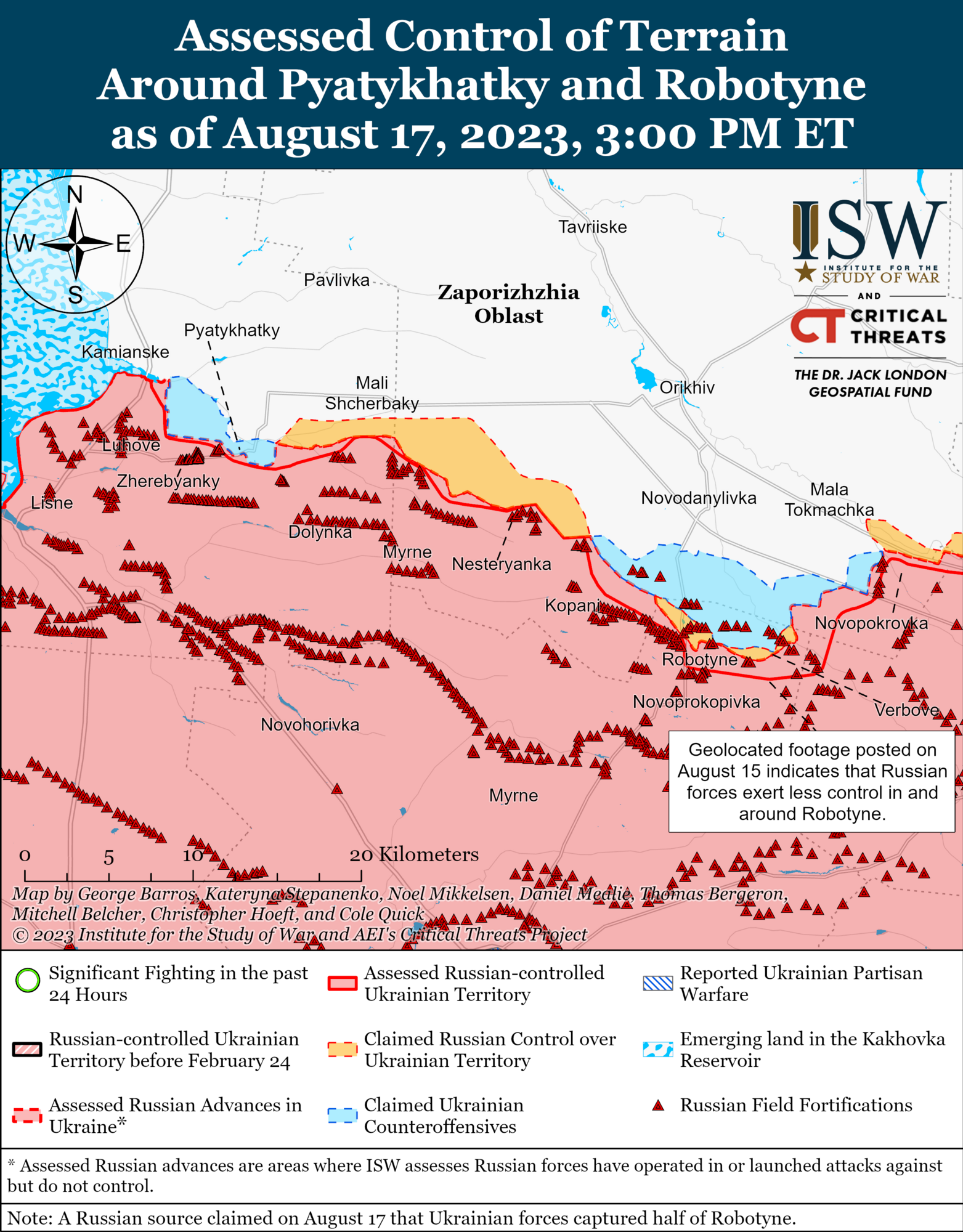 It reflects broader degradation of Russian forces: ISW assessed AFU success near Robotyne and Urozhaine