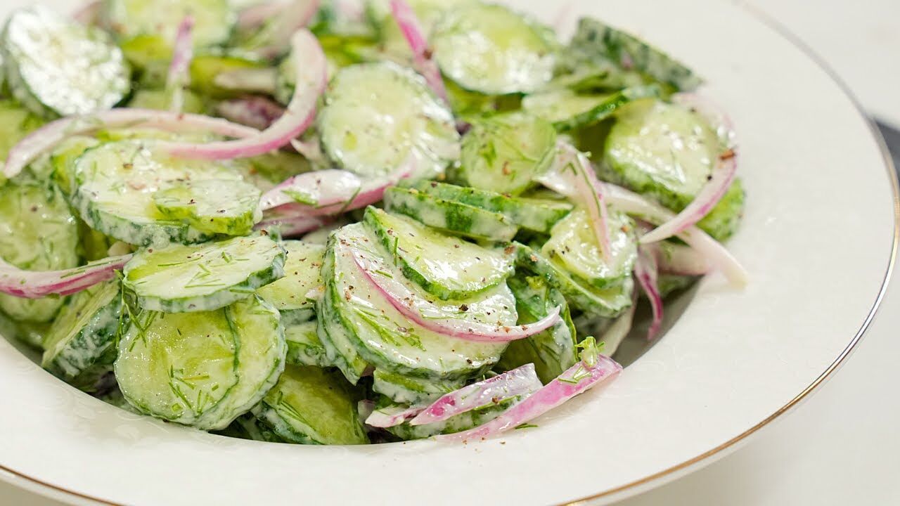 Recipe for cucumber salad without mayonnaise