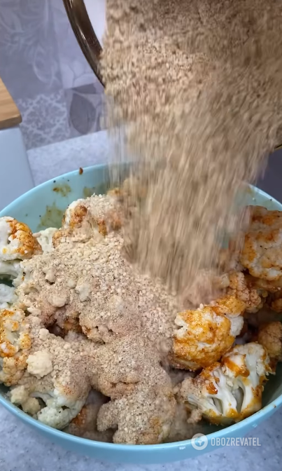 How to bread cauliflower to make it crispy