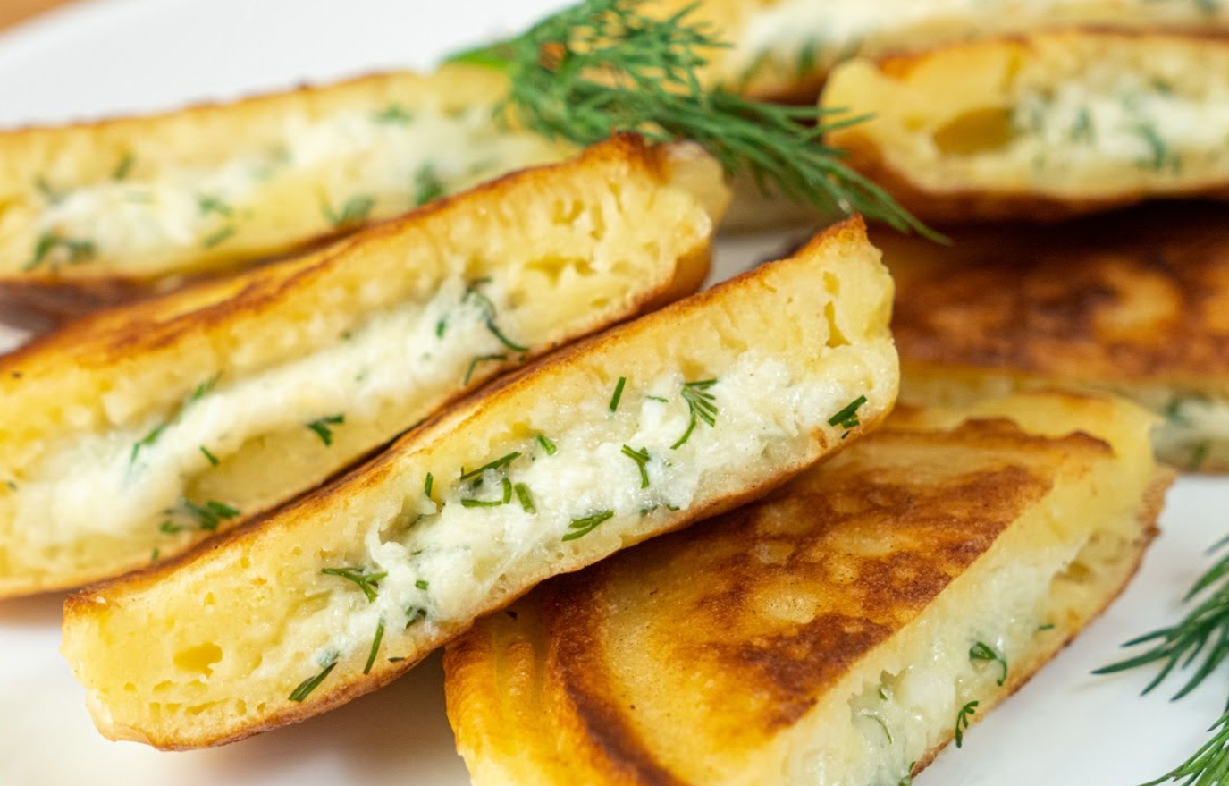 A recipe for cheese fritters like khachapuri.