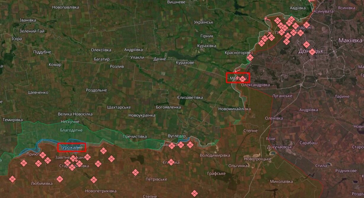 General Staff: the occupants attacked the AFU in the areas of Urozhaine and Marinka, there were 32 military clashes during the day 