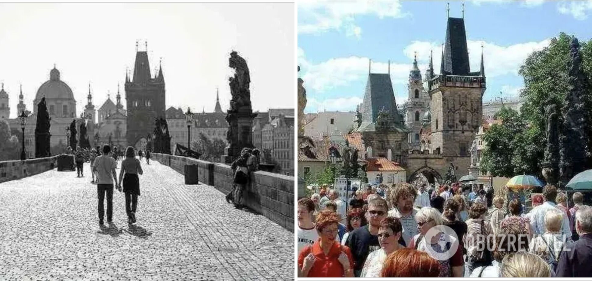 Charles Bridge is located in the very center of Prague