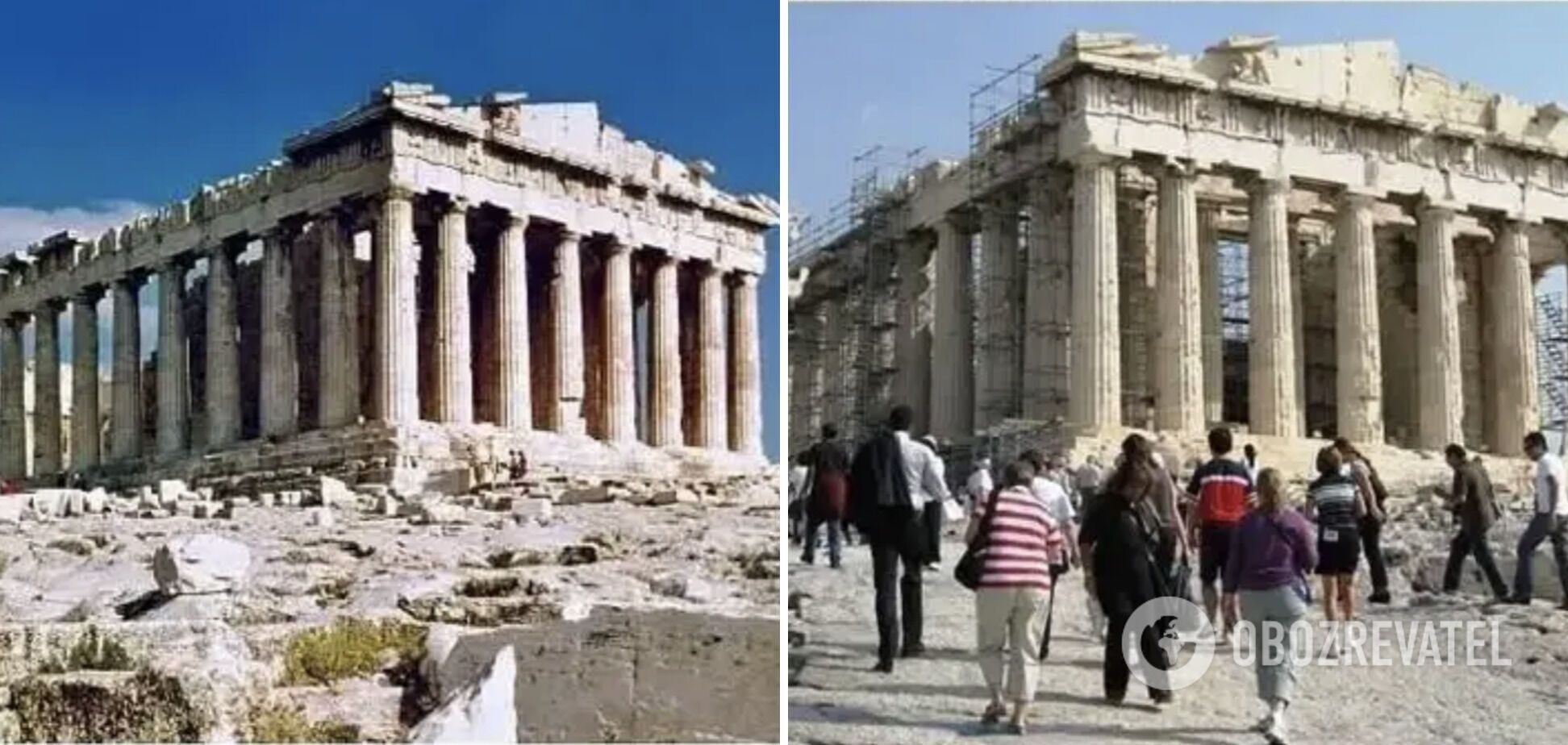 The Acropolis of Athens in Greece is under restoration
