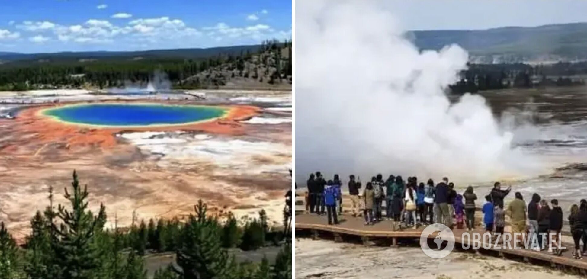 Yellowstone Park in reality is different from the photo.