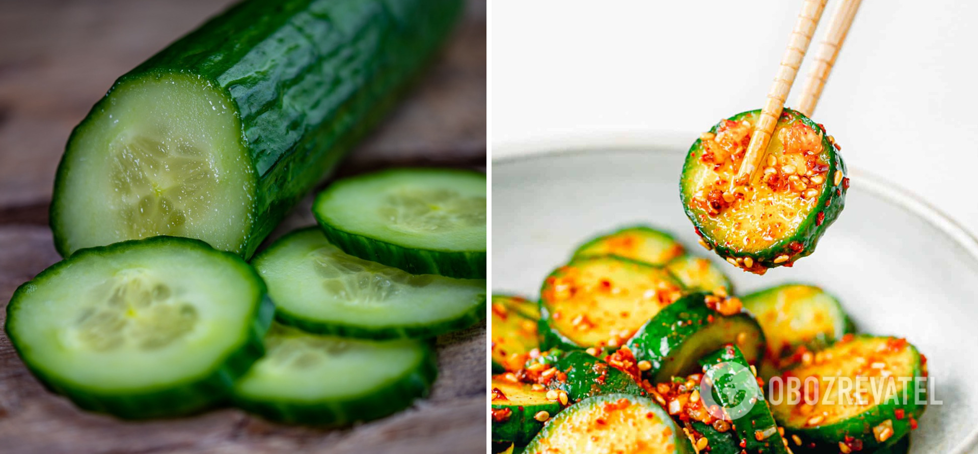 Cucumber salad without mayonnaise