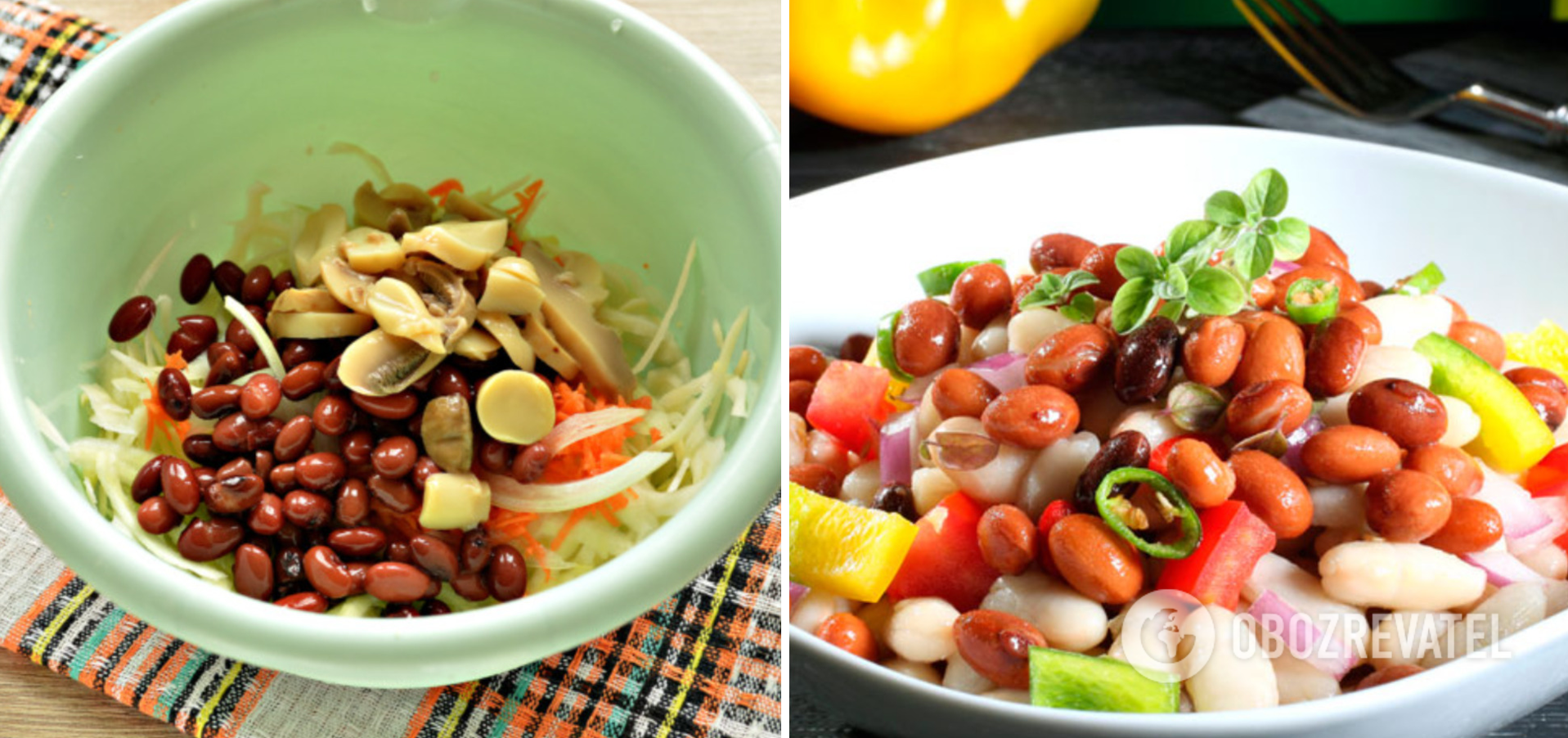 Bean salad without mayonnaise