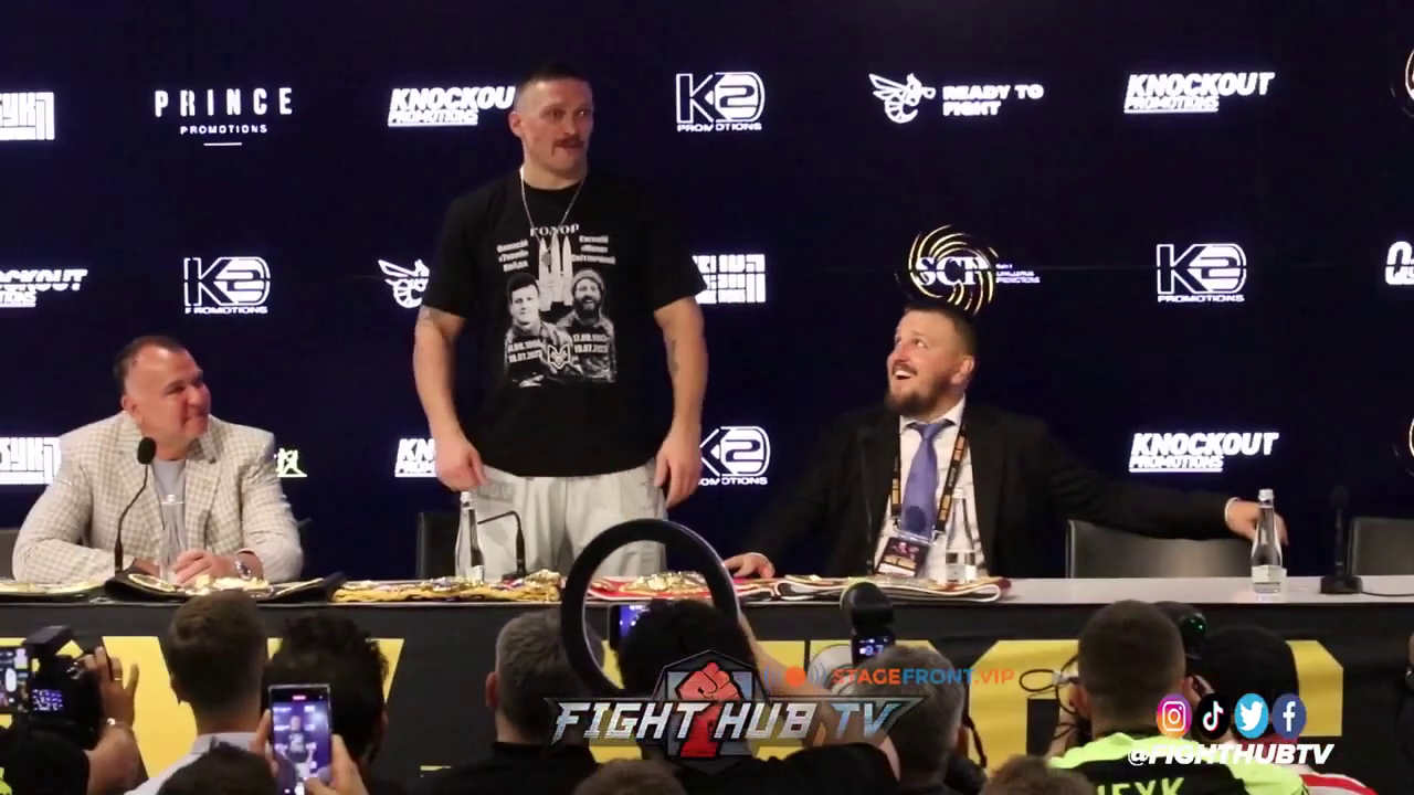 ''Seriously?'' Usyk jumped up at the press conference, unable to hold emotions back after accusations from Dubois. Video