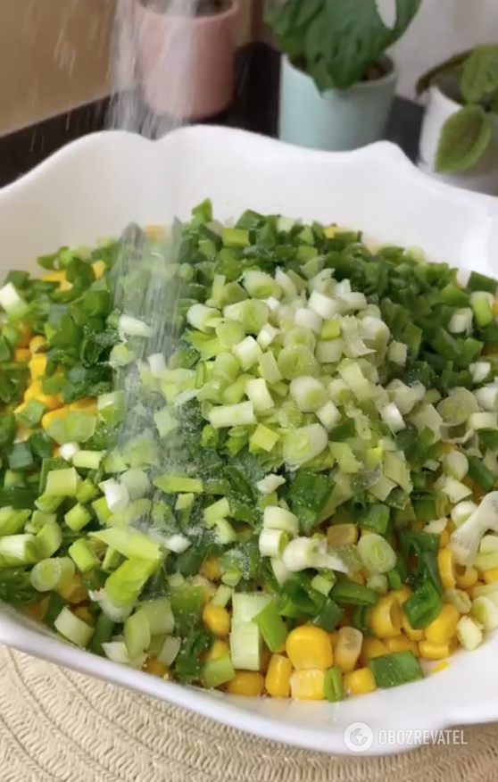 Green onions and spices