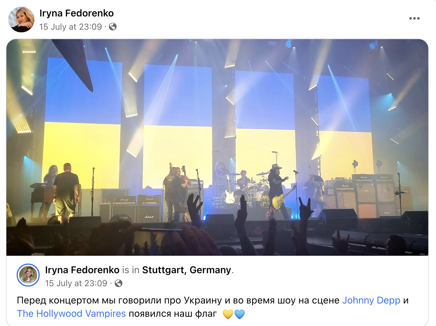 Johnny Depp effectively supported Ukraine in front of thousands of fans after Russian fakes and paid special attention to refugees from Mariupol