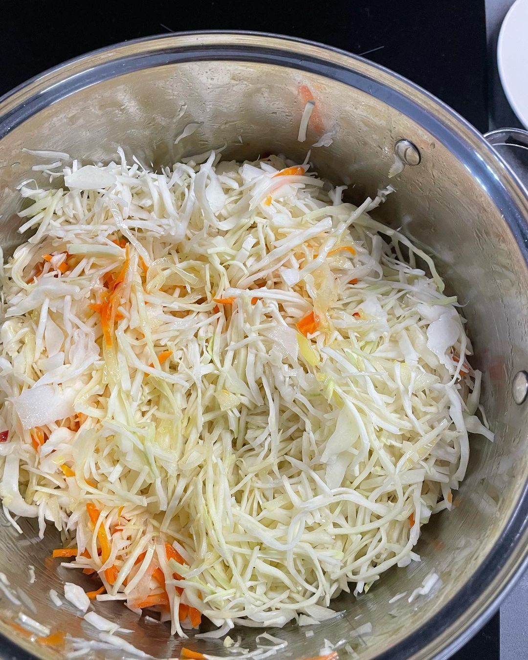 Cabbage, carrot and onion