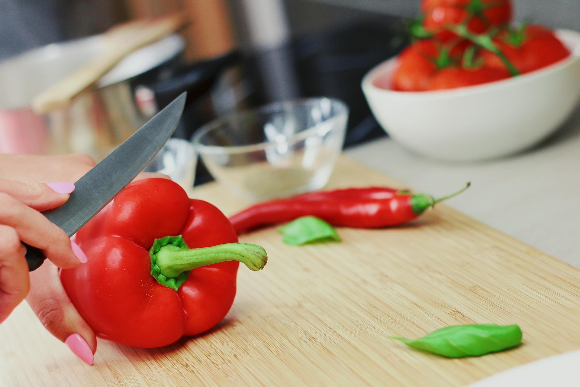Sweet red peppers for cooking