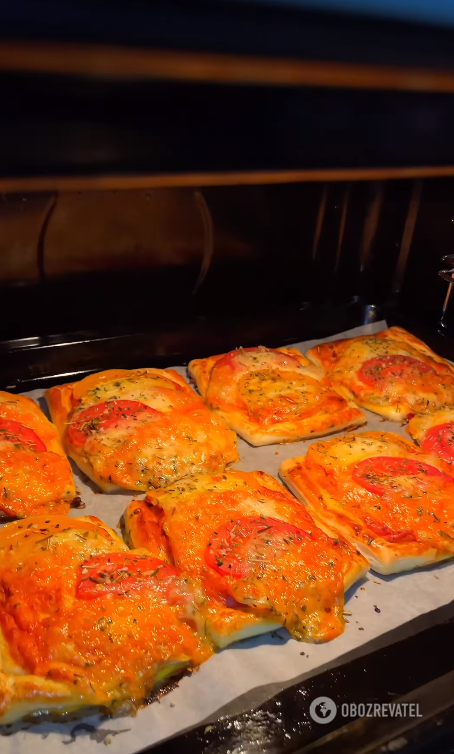 Simple puff pastry patties for lunch that are cooked in 20 minutes