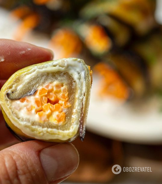 What to make eggplant rolls with for a simple appetizer