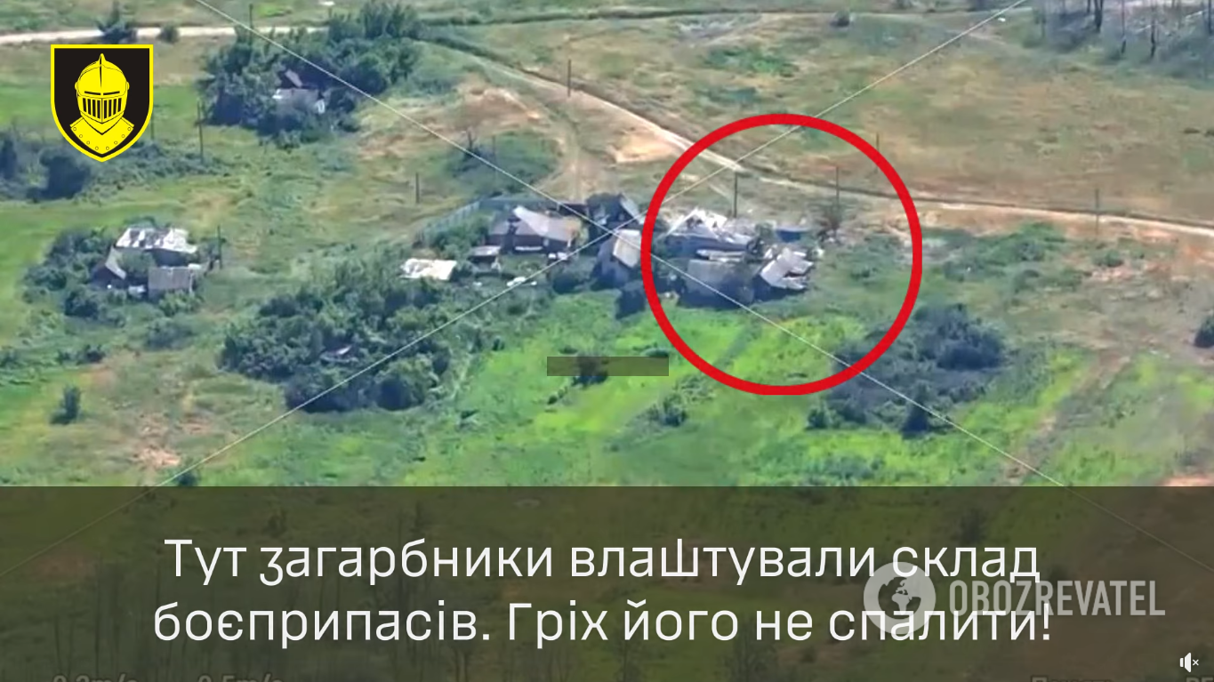 Russians set up an ammunition depot in a building
